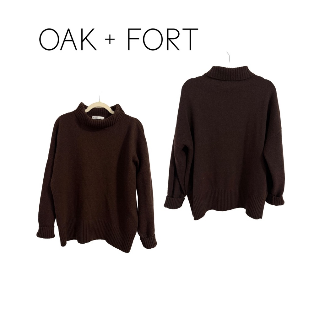 OAK + FORT Brown Turtleneck Knit